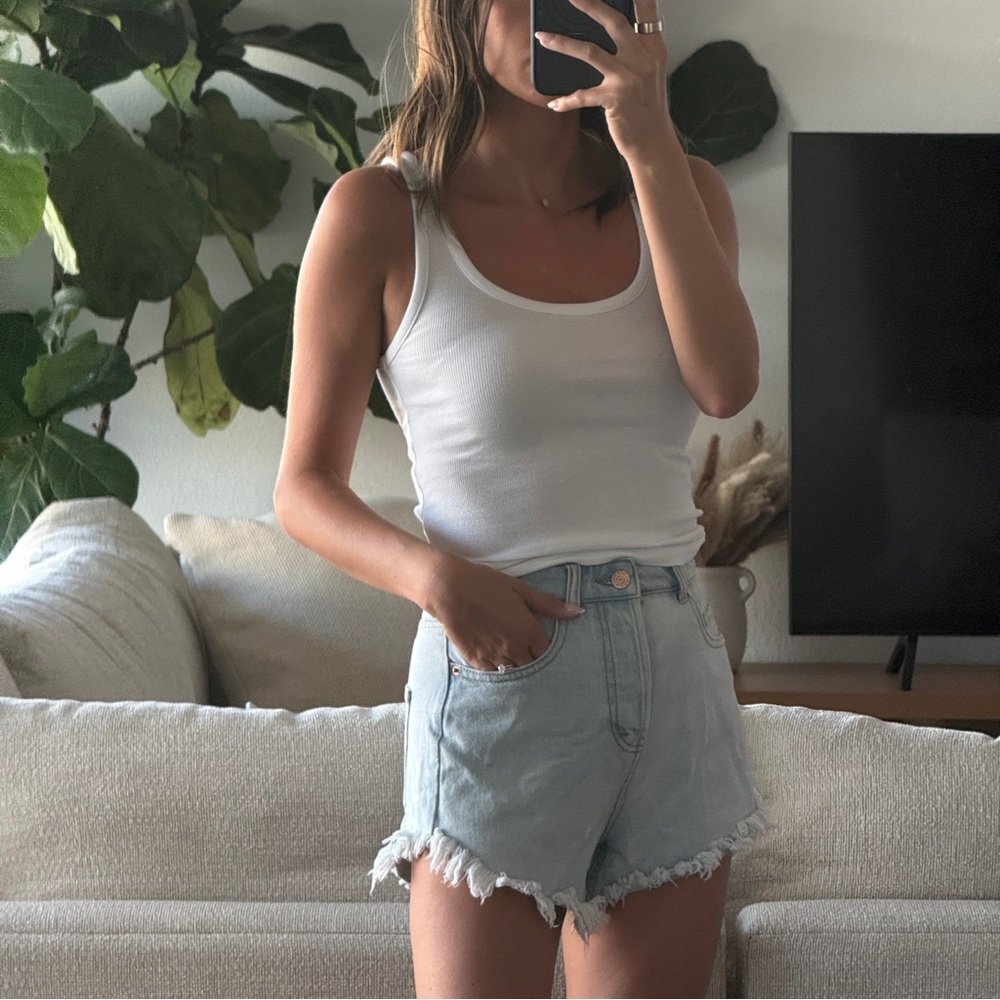 Wild Fable Light Blue High Waist Women Shorts